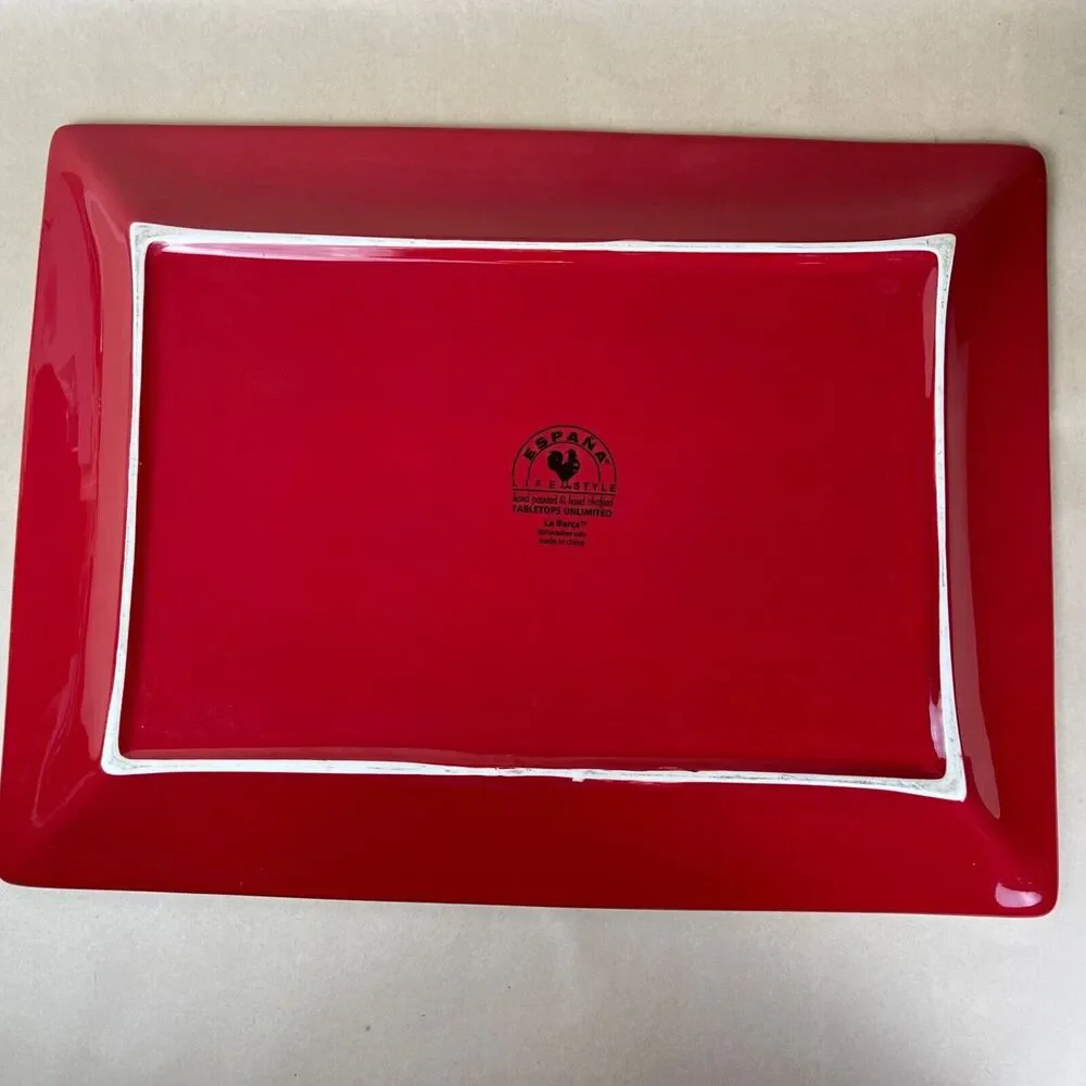 ESPANA Tabletops‎ Unlimited LA BARCA Rectangular Serving Platter 16X12” Mint